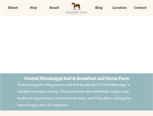 Tablet Screenshot of harmonyfarmofms.com